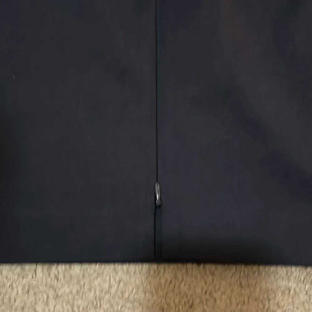Akris Punto Women's 10 Claccic Pencil Skirt Navy Blue Buisness Professional Luxe